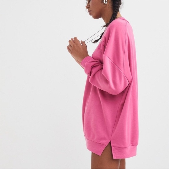 For Love & Lemons Lightweight Alex Sweatshirt in Pink Medium - Picture 2 of 8